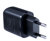 3MK 20W 1xUSB-C +USB-A PD QC bez kabla Czarna 3M005901 - 1228060 - zdjęcie 2